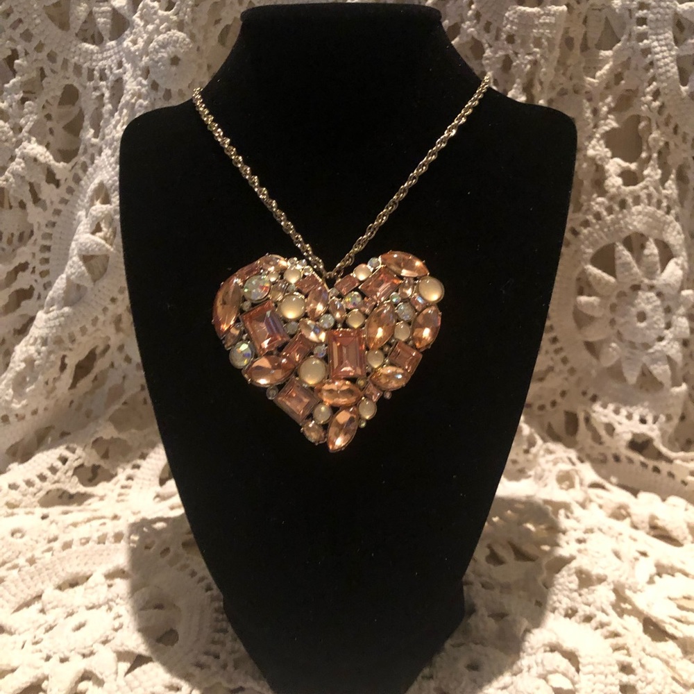 Vintage Betsey Johnson Heart Necklace